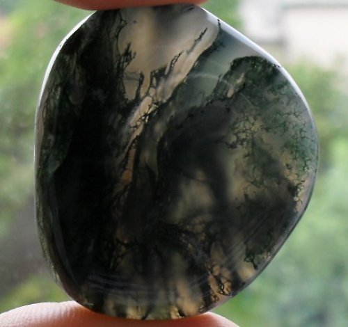 Mechový achát 38x 33mm — foto 1