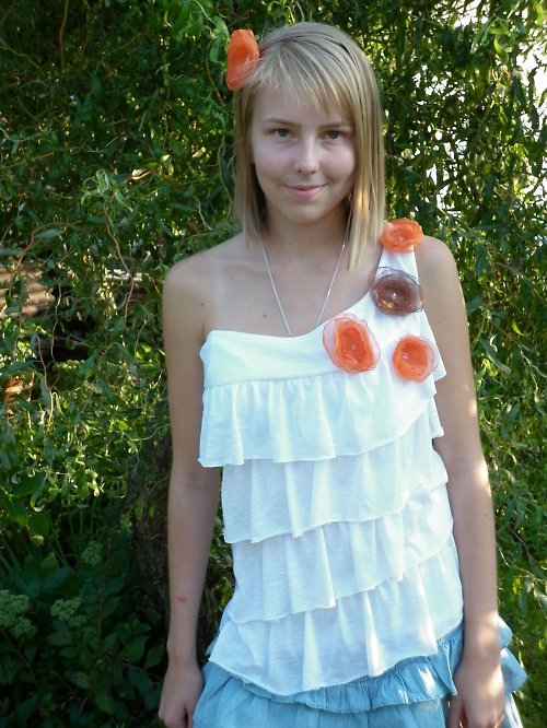 Tričko s kytičkama — foto 1