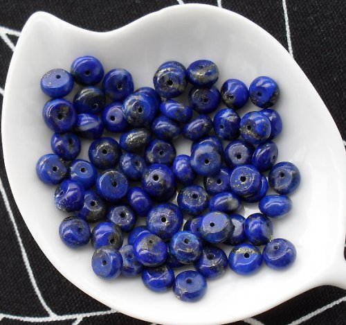 Lapis lazuli rondelka 6x4mm -2ks — foto 1