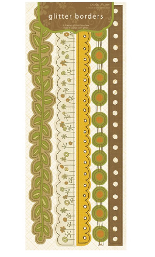 Samolepky - GLITTER BORDERS Lemon Grass — foto 1