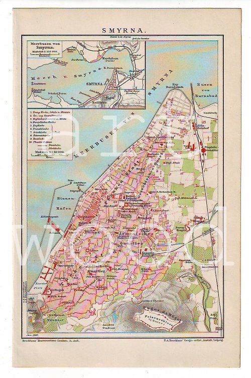 Vintage mapa SMYRNA č.802 — foto 1