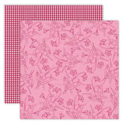 Strukturovaný papír Pink Redwork - Homespun Chic — foto 1