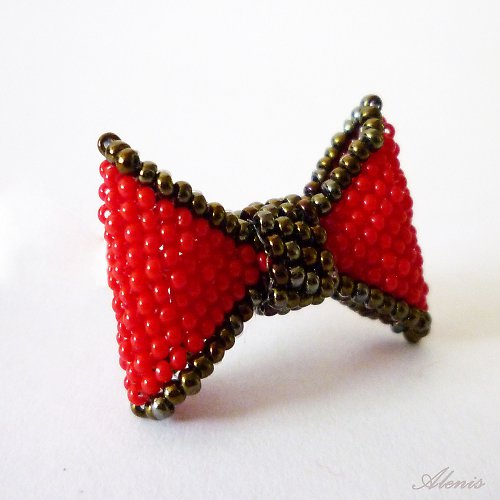 Červená mini mašlička — foto 1