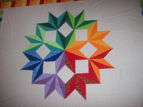Velká patchwork deka LETNÍ HVĚZDA 230 X 170 cm — foto 1