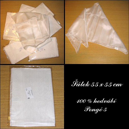 Hedvábný šátek 55 x 55 cm — foto 1