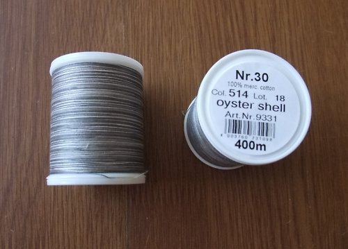 Melírované bavlněné nitě - odstín OYSTER SHELL — foto 1