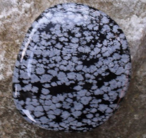 Obsidián vločkový 48x43mm — foto 1