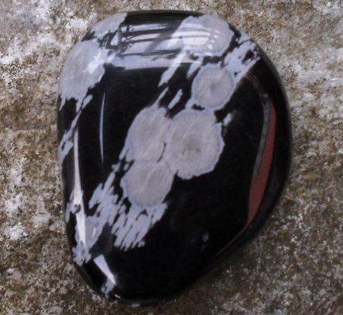 Obsidián vločkový 38x32mm — foto 1