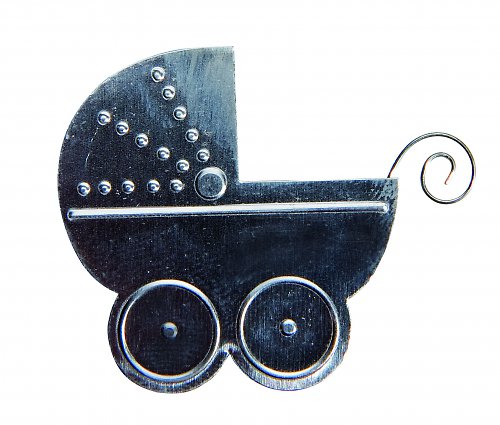 Kovové ozdoby - PRAM 4 ks — foto 1