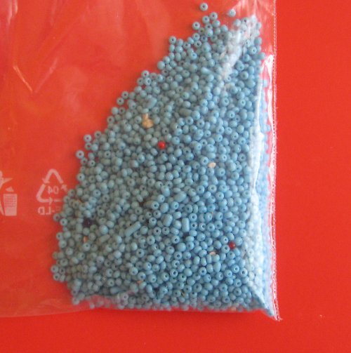Bleděmodrý rokajl 46g. — foto 1