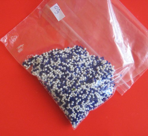 Modrý a bílý rokajl 120g. — foto 1