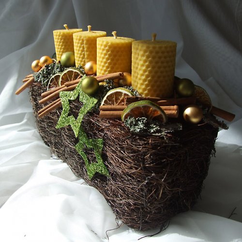 Adventní svícen medový — foto 1