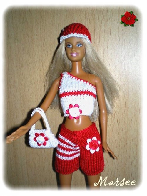 Červeno - bílý komplet pro barbie — foto 1