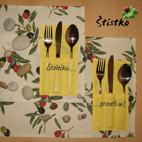 Prostírání s kapsami - Olivy — foto 1