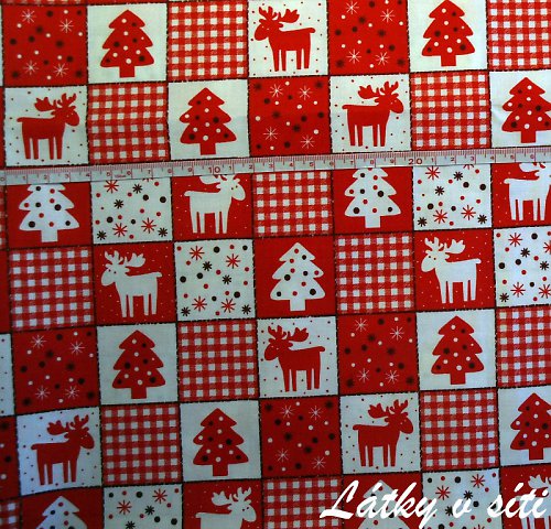 AKCE - Patchwork sobi červení - 60 cm 132 Kč — foto 1