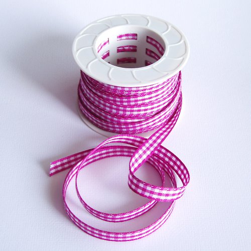 Stuha - BERRY Gingham — foto 1