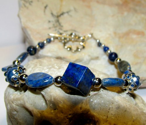 Blue dream /lapis lazuli/ - náramek — foto 1