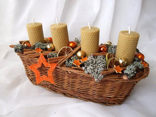 Adventní svícen do oranžova — foto 1