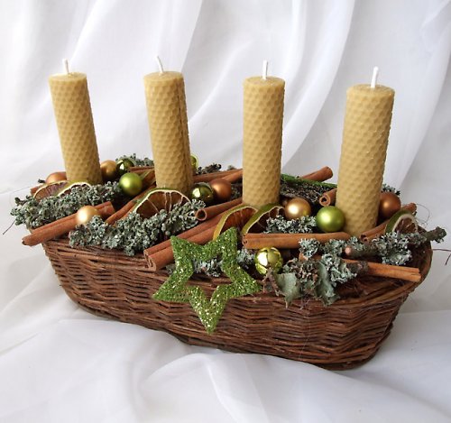 Adventní svícen medový — foto 1