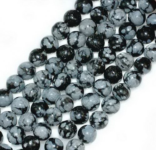 Obsidián - kuličky 4 mm — foto 1