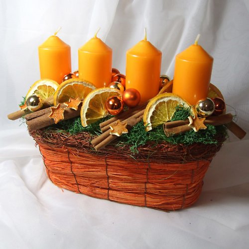 Adventní svícen pomerančový — foto 1