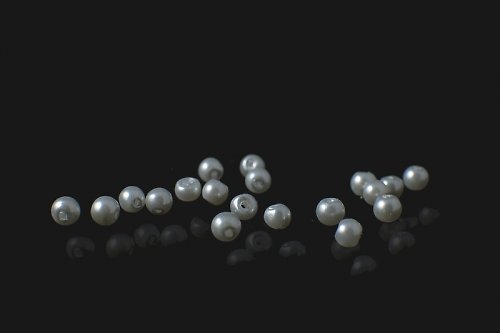 80ks - bílé perličky 4mm (K003) — foto 1