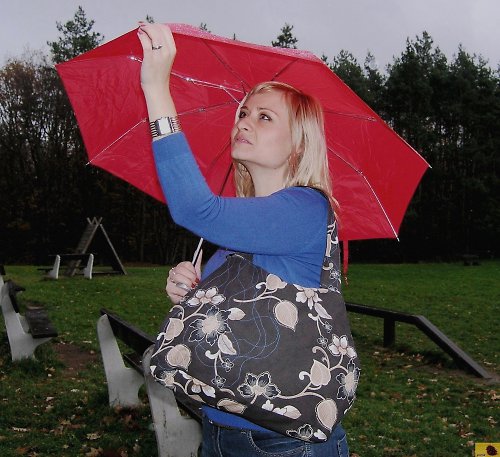 Kabelka_ Zahrada-modrá vlnka — foto 1