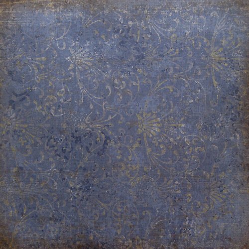 Scrapbooková čtvrtka - Blue Awning - Damask — foto 1