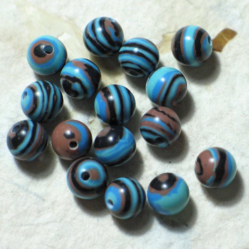 Korálky, imitace kamene, 6mm, 5ks — foto 1