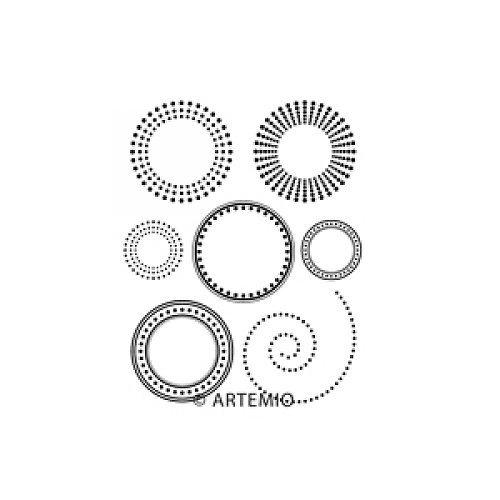 Artemio - DOTTED CIRCLES - silikonová razítka — foto 1