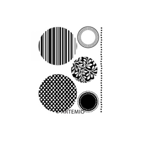 Artemio - PATTERNED CIRCLES - silikonová razítka — foto 1