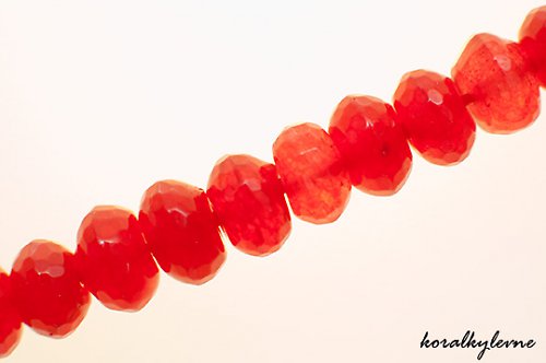 Rondelky červené matné 8x5mm — foto 1