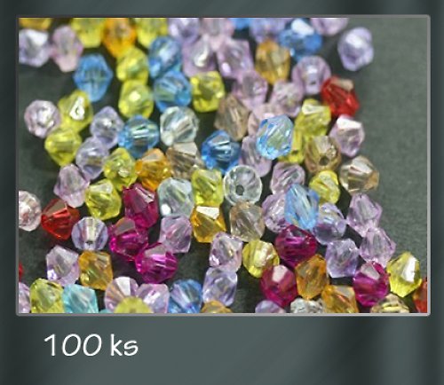 100ks - mix korálků 4mm (K009) — foto 1
