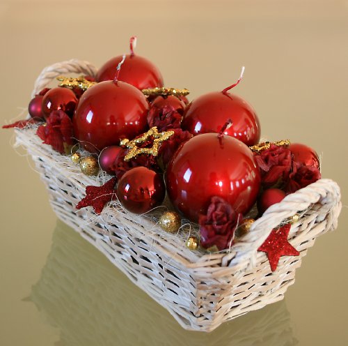 Adventní svícen červenozlatý — foto 1
