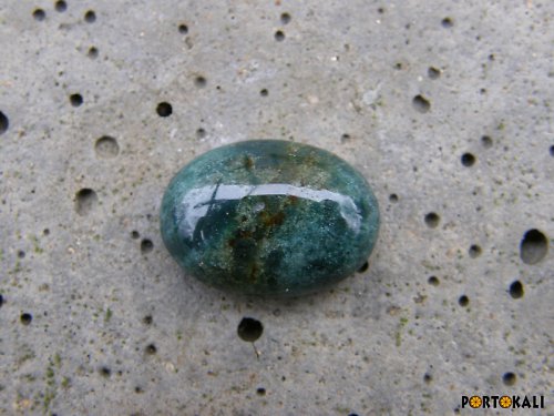 Jaspis 2 - kabošon modrozelený 1,7 cm — foto 1