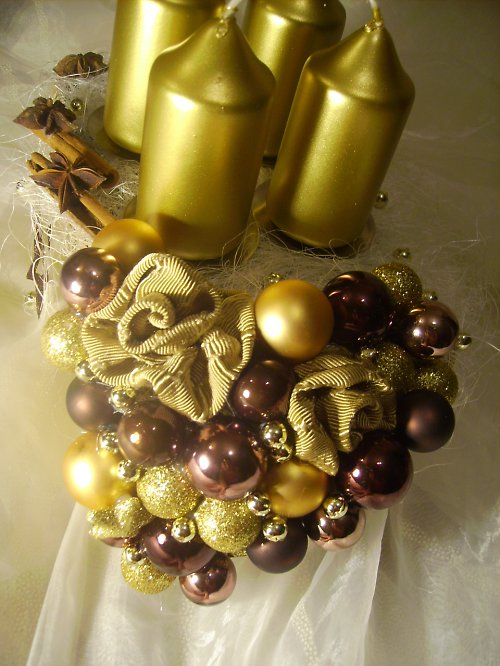 Adventní svícen zlatý — foto 1