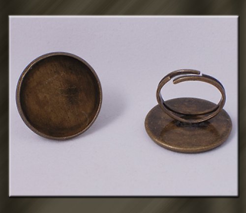 Lůžko prsten - bronzová patina (2,2cm) L018 — foto 1