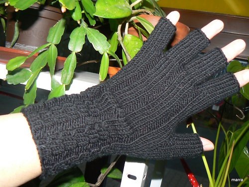 Polorukavice merino černé — foto 1