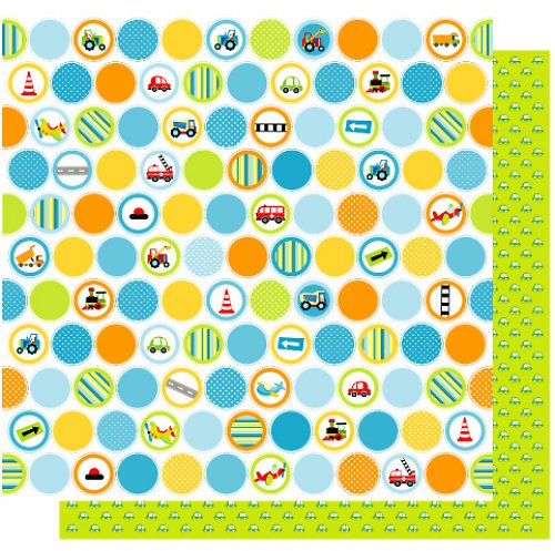 Transportation / kolečka - scrapbooková čtvrtka — foto 1