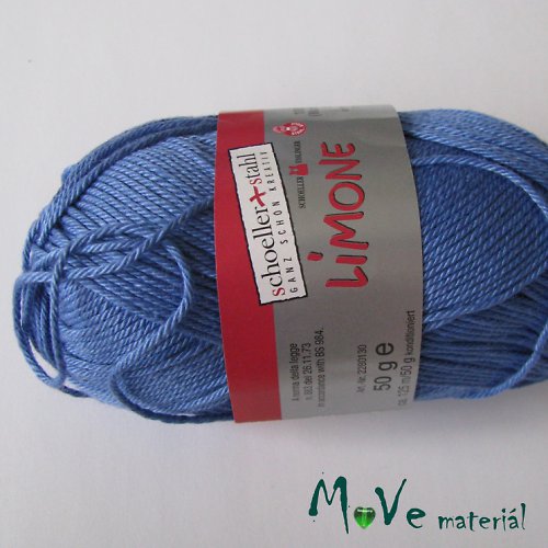 Limone - bavlněná příze 50g modrá — foto 1