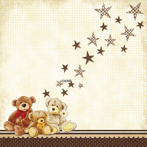 Scrapbooková čtvrtka - sada medvědi 1 — foto 1