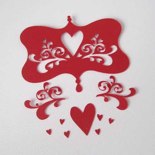 Papírové výseky - Heart Label — foto 1