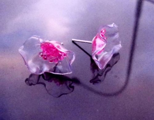 Plastic pink flower — foto 1