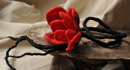 Plstený náhrdelník/opasok — foto 1