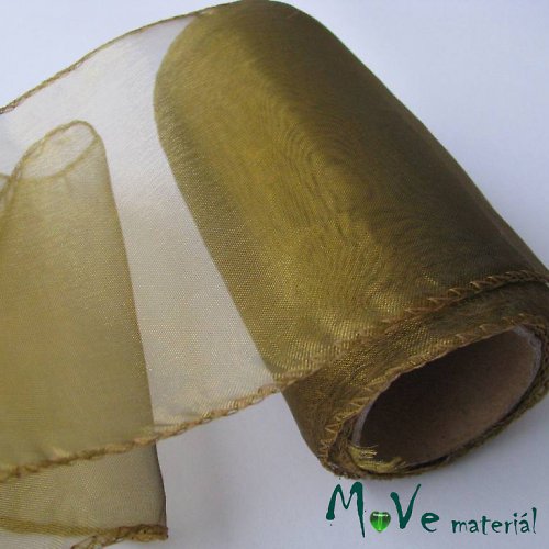 Organza zlatá š. 11 cm/ 1m — foto 1
