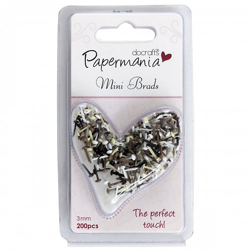 Mini brads - Assorted Neutral - 200 ks — foto 1