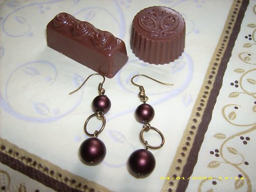 Čokoládový sen - náušnice — foto 1