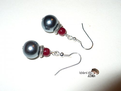 Naušnice " mini grey dolls " — foto 1