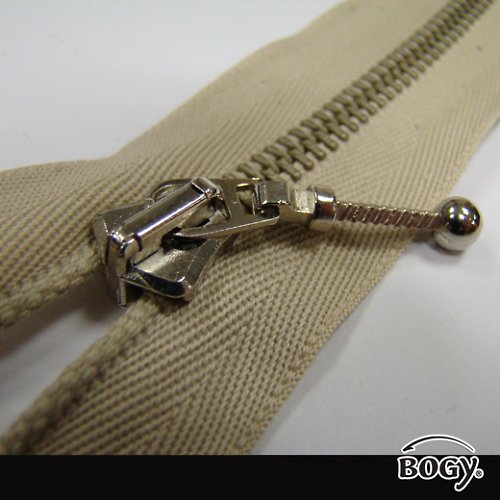 Zip kovový béžový - 40cm - 50% sleva — foto 1