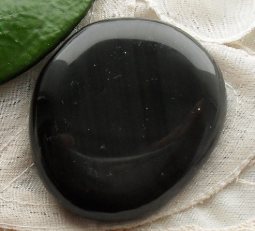 Obsidián stříbrný 45x40x11mm — foto 1